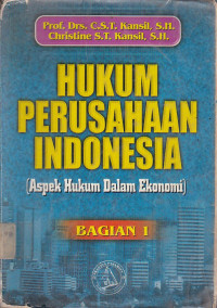 Hukum Perusahaan Indonesia (Aspek Hukum Dalam Ekonomi) Bagian.1