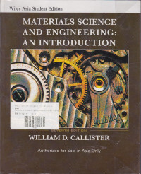 Material Science And Engineering : An Introduction