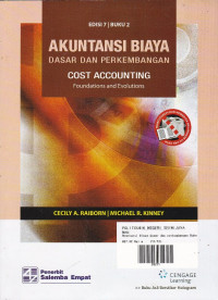 Akuntansi Biaya: Dasar dan Perkembangan (Cost Accounting) Buku.2 Ed.7