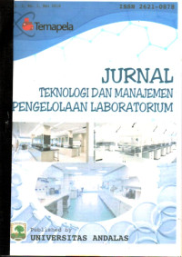 Jurnal teknologi & manajemen pengelolaan laboratorium No.1