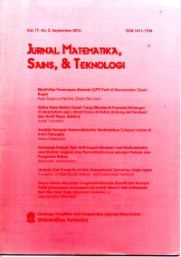 Jurnal Matematika, Sains Dan Teknologi Vol.17