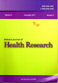 Makara Journal Of Health Research Vol.21