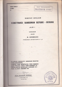 Diktat Kuliah : Konstruksi Bangunan Gedung - Gedung