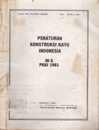 Peraturan Konstruksi Kayu Indonesia