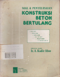 Soal Dan Penyelesaian: Kontruksi Beton Bertulang