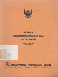 Pedoman Perencanaan Bangunan Baja Untuk Gedung