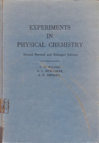 Experiment In Physical Chemistry