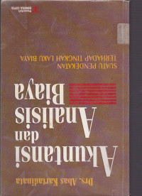 Akuntansi dan Analisis Biaya: Suatu Pendekatan Terhadap Tingkah Laku Biaya