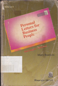 Personal Letters for Business People : Edisi Inggris - Indonesia