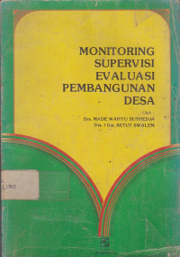 Monitoring Supervisi Evaluasi Pembangunan Desa