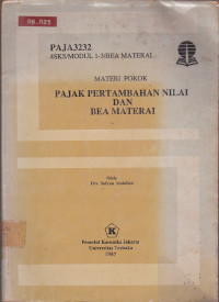 Materi Pokok Pajak Pertambahan Nilai Dan Bea Materai