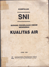 Bidang Pekerjaan Umum Mengenai Kualitas Air