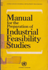 Manual For The Preparation Of Industrial Feasibility Studies