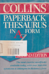Image of Collins Paperback Thesaurus In A-TO-Z fOrm
