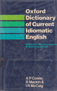 Oxford Dictionary Of Current Idiomatic English