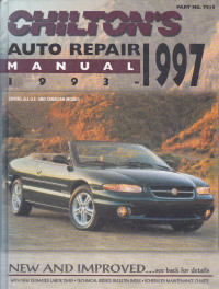 Chilton's Auto Repair Manual 1993-1997