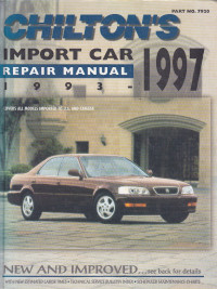 Chilton Import Car Repair Manual 1993-1997