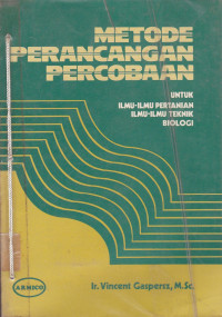 Metode Perancangan Percobaan