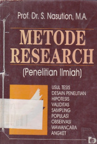 Metode Research (Penelitian Ilmiah)