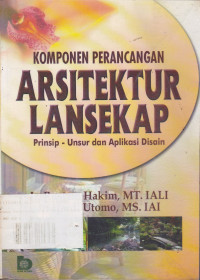 Komponen Perancanangan Arsitektur Lansekap : Prinsip - Unsur dan Aplikasi Disain