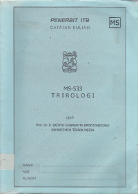 Catatan Kuliah MS - 533 Tribologi