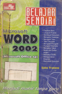 Belajar Sendiri Microsoft Word 2002 (Microsoft Office XP)