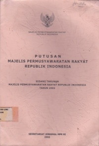 Putusan Majelis Permusyawaratan Rakyat Republik Indonesia