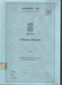 Pondasi Dinamis : Catatan Kuliah