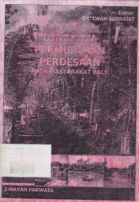 Dinamika Permukiman Perdesaan ; Pada Masyarakat Bali