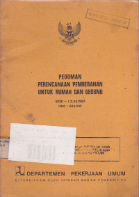 Pedoman Perencanaan Pembebanan Untuk Rumah dan Gedung