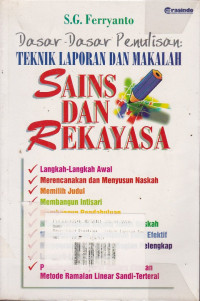 Dasar-Dasar Penulisan: Teknik Laporan Dan Makalah Sains Dan Rekayasa