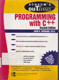 Theory And Problems Of Programming With C++ (Schaums Outline Of)