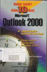 Belajar Sendiri dalam 10 menit Microsoft Outlook 2000