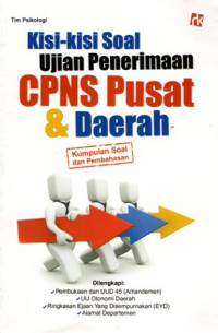 Kisi-Kisi Soal Ujian Penerimaan CPNS Pusat & Daerah