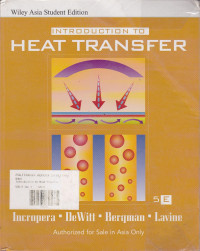 Introduction To Heat Transfer Ed.5