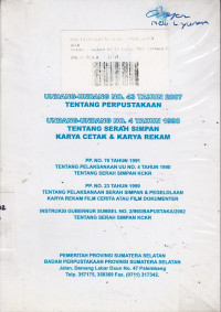 Undang-Undang No.43 Tahun 2007 Tentang Perpustakaan