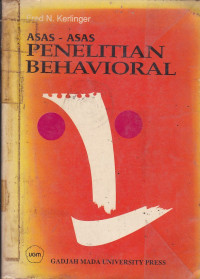 Asas-Asas Penelitian Behavioral