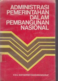 Administrasi Pemerintahan Dalam Pembangunan Nasional