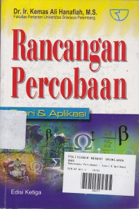 Rancangan Percobaan: Teori Dan Aplikasi