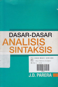 Dasar-Dasar Analisis Sintaksis