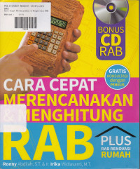 Cara Cepat Merencanakan & Menghitung RAB: Plus RAB Renovasi Rumah (disertai CD)