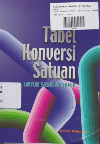 Tabel Konversi Satuan Untuk Sains & Teknik