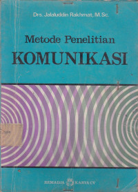 Metode Penelitian Komunikasi