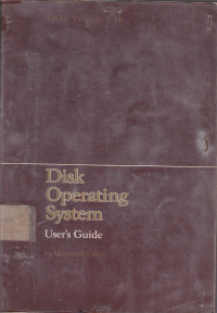 Disk Operating System: User's Guide (DOS Version 2.10)
