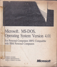 Microsoft MS-DOS User's Guide