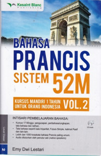 Bahasa Prancis sistem 52M Kursus mandiri 1 tahun untuk orang Indonesia Vol.2