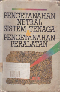 Pengetanahan Netral Sistem Tenaga Pengetahanan Peralatan