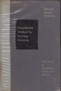 Quantitative Analysis for Business Decisions