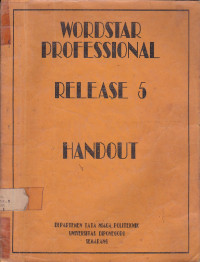 Handout : WordStar Professional Release 5