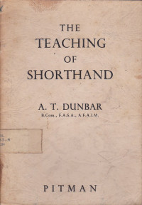 The Teaching of Shorthand